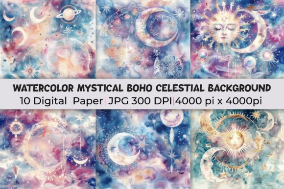 Download Mystical Boho Celestial Background - Background Collection