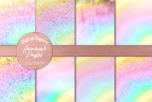 Download Pastel Rainbow Texture Background Bundle - Background Collection