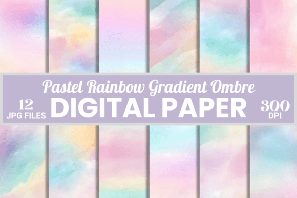 Download Soft Pastel Rainbow Ombre Background - Background Collection