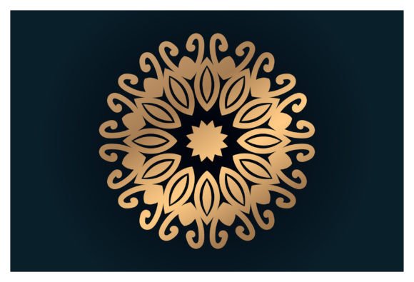 Download Asthetic Mandala Background with Golden - Background Collection
