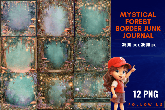Download Mystical Forest Border Junk Journal - Premium Resources