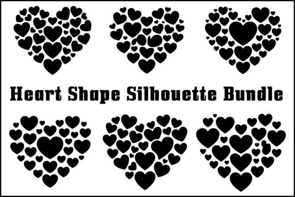 Download Heart Shape Silhouette Bundle - Shape silhouette Collection