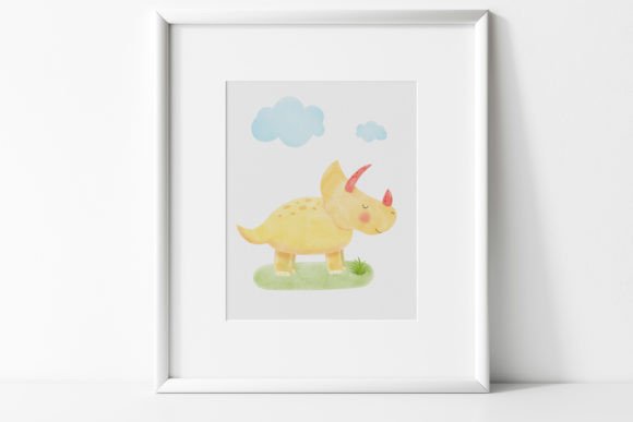 Download Yellow Dinosaur Nursery Wall Art - Premium Bundle